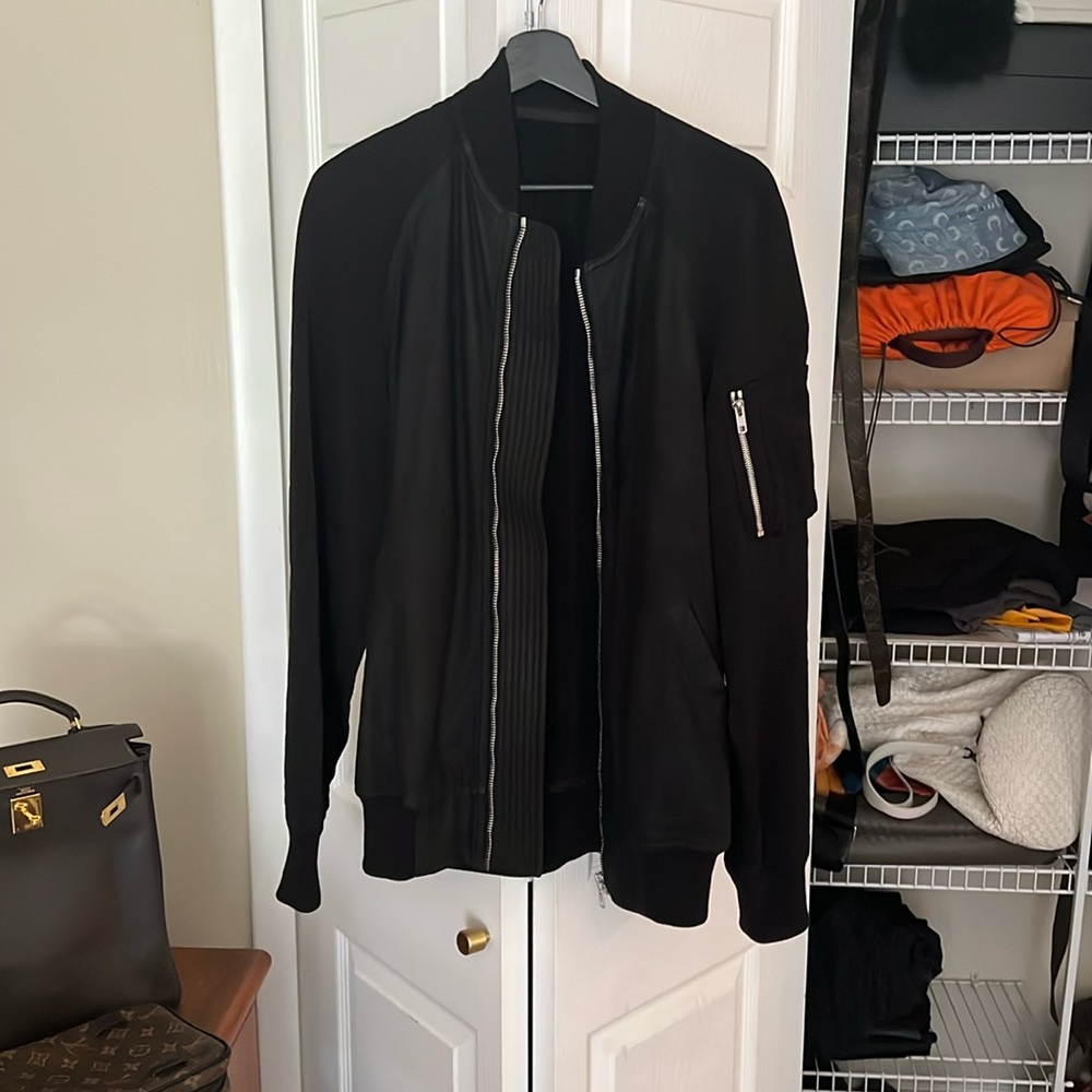 RICK OWENS BOMBER💣 suede leather and fabric
